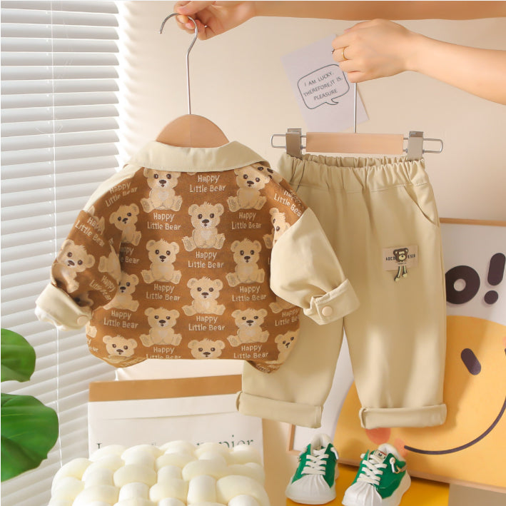 3-Piece Kids Bear Outfit β Beige (1-5 Years)